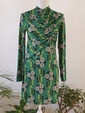 NEW Zara Green Floral Roucned Neck Mini Dress Size M *Smoke & Pet Free