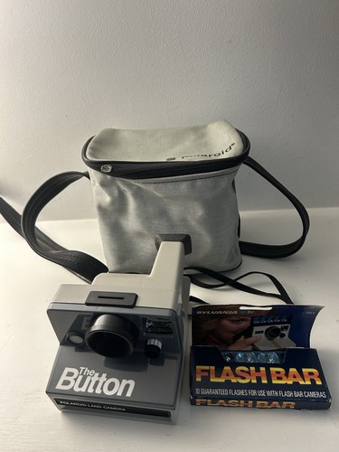 Polaroid vintage button - vintage,