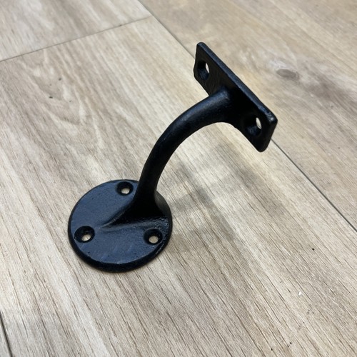 Black iron stair bannister - black,