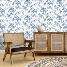 Floral White Wallpaper Amelie