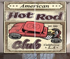 Race Car Curtains American Hot