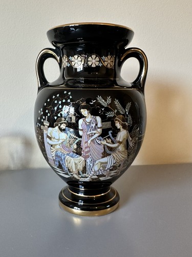 Greek vase 24k gold handmade - greek,