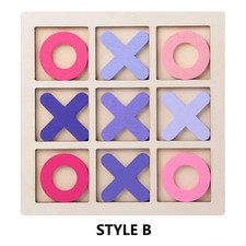Wooden Noughts & Crosses Game