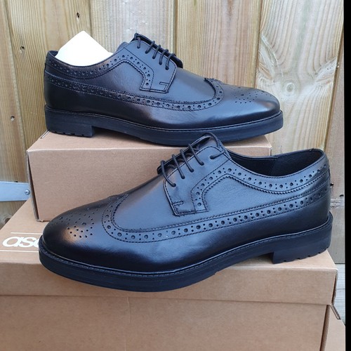 Mens asos leather brogue - uk,