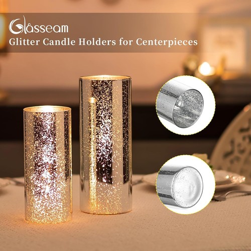 Glasseam silver mercury glass - silver,