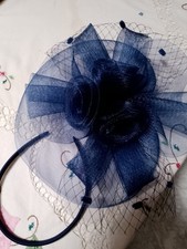 Blue Fascinator Wedding Event Races Ball