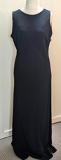 Wallis Black  Backless Formal Evening Dress, Party, Ball Gown Women's UK 16