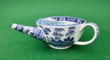 Antique LARGE Copeland Pottery Blue & White Invalid Feeder Cup