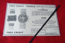 OMEGA SPEEDMASTER Mk II / ITRON DIGITAL WATCH 1976 ORIGINAL VINTAGE PRESS ADVERT