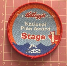 Kelloggs National Plan Award Swimming Stage 1 Badge Patch ASA Sew Camp Blanket
