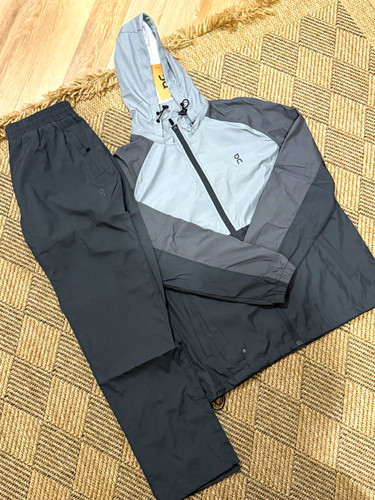 Men grey black hooded - l, grey/black