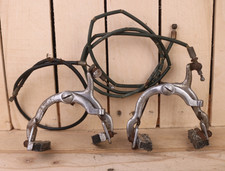 Raleigh Industries Chrome Brake Calipers & Cables Vintage Retro Steel Road Bike