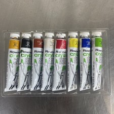 Rowney Cryla Acrylic Paints X8 Used Just A Little Most Full Artist Paint Set