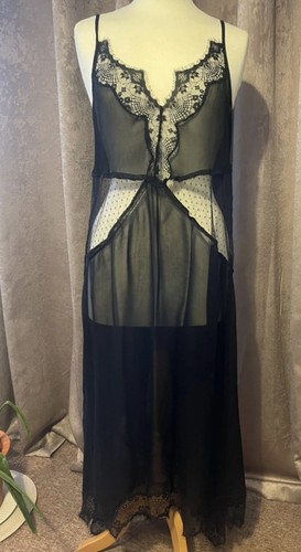 Zara black sheer dress - black,