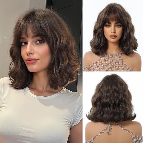 Esmee short wave brown bob - wave, wig