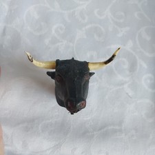 Vintage Spanish Bulls Head Liquor Booze Bottles Stoppers 1960s B