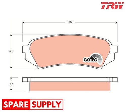 Brake pad set - pad,