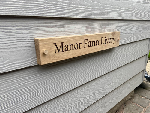 Personalised oak house sign - personalised,