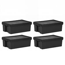 4 x Underbed 36l Black Storage