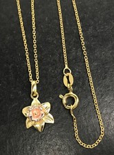 daffodil pendant necklace gold