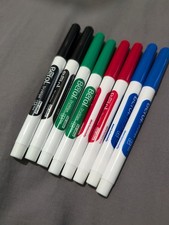 Berol Dry Wipe fine Markers. 8  New Without Packaging. Black, Green, Red & Blue