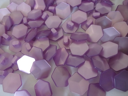 Job lot buttons hexagon - lot, 50