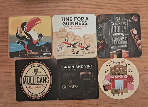 Guinness beer mats - guinness,