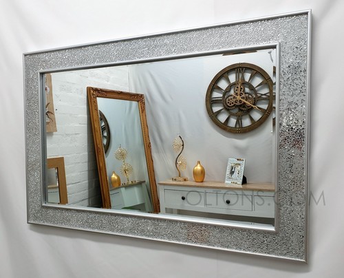 Crackle design wall mirror - design,