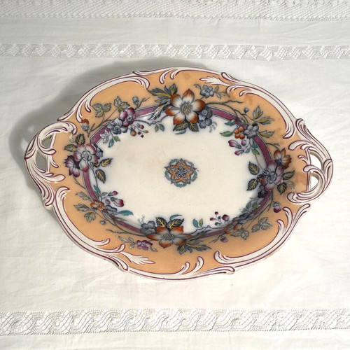 Antique china comport peach - comport,