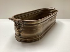 Vintage Brass Oval Shaped Planter With Phoenix Bird  Detail Handles 51 Cm’s Long