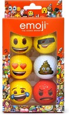 Novelty Fun Golf Balls - 6 Unique Emoji Designs Perfect for Adult Golfers