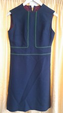 PEGGY FRENCH COUTURE-  Dress Suit - Size 10/12- . Navy & Green