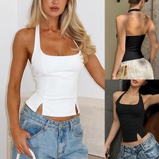 Ladies Tank Tops Backless