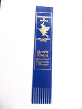 Leather BOOKMARK Newchurch in Pendle Lancashire Witch Gerrit Spent Blue Unused