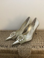 Vintage Y2K El Dantes Faith Solo Gold Jewelled Stiletto Court Shoes