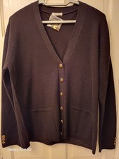 Ladies Damart Black Cardigan Size 14/16. Never Worn.
