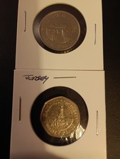 Queen Elizabeth jersey 20p and 10p coins