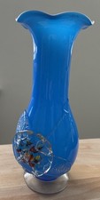 Murano Style Blue Art Glass