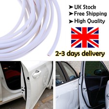 5M White Car Door Edge Bumper Guard Protector Molding Rubber Strip Trim Decor UK