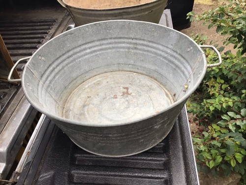 Round galvanised steel wash - galvanised,