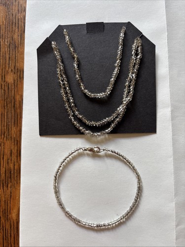 Set clear beaded - of,