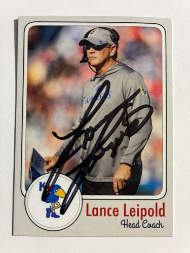 Lance leipold autograph kansas - leipold,