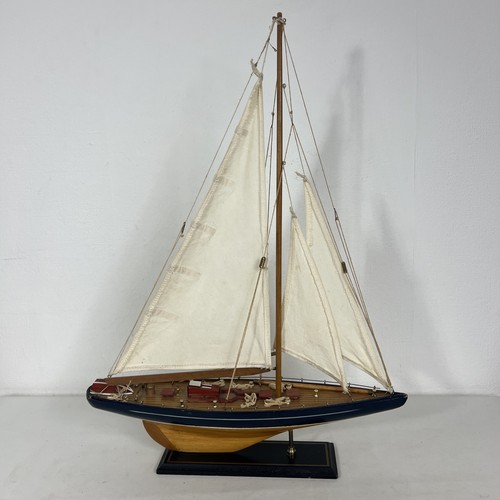 Wooden model sailboat - wooden, with