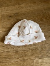 Baby Girls / Boys White Ralph Lauren Teddy Bear Beanie Hat 0-6 Months 43cm BNWT
