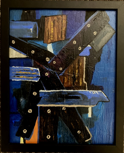 Framed abstract composition - abstract,