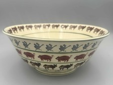 Emma Bridgewater Pottery Spongeware Very Large Farmyard Bowl Rare.