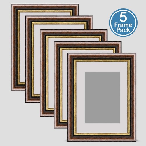 Photo frame brown gold 7x5 - photo,