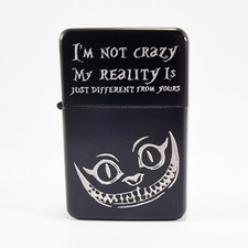 BRAND NEW -  DESIGNED BRUSHED STYLED CIGARETTE PETROL LIGHTER - I'm Not Crazy