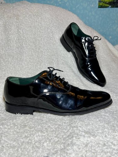 Leather patent oxford shoes - patent,