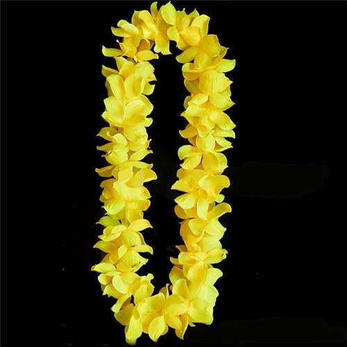 Yellow hawaiian flowered party - yellow,